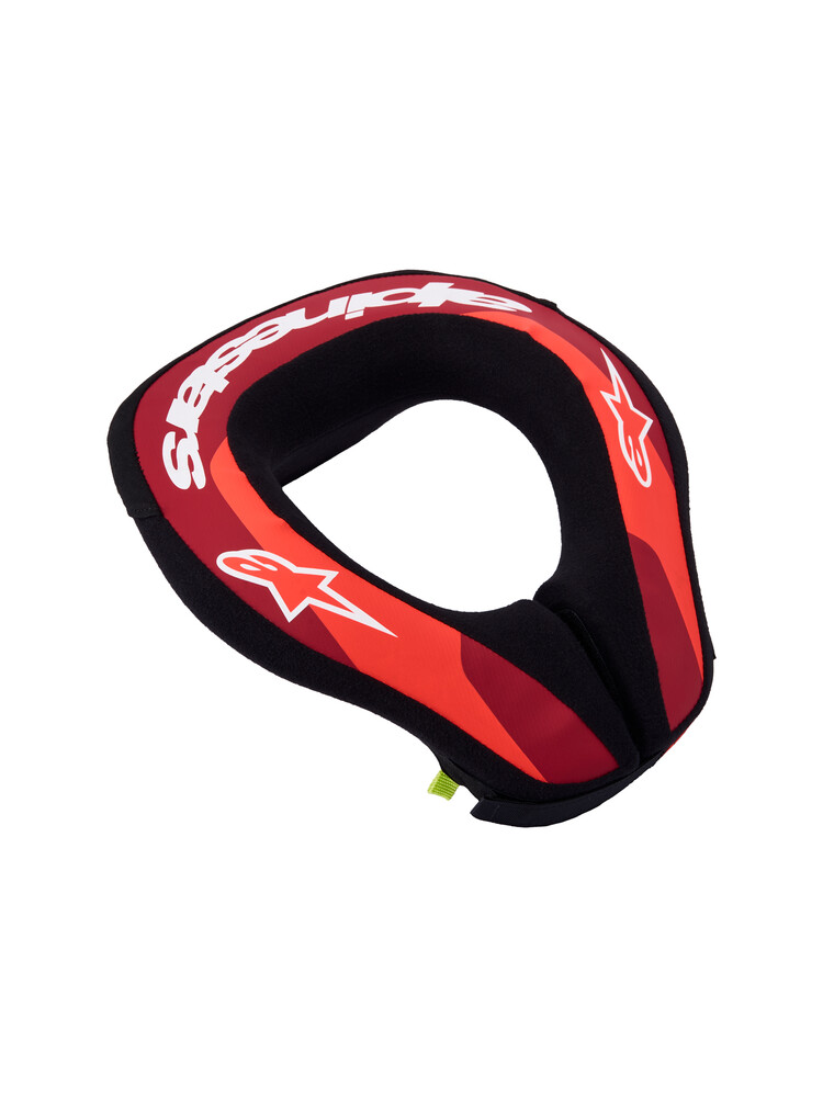 Alpinestars Youth Sequence Neck Support — RED FLUO/METALIC RED/WHITE