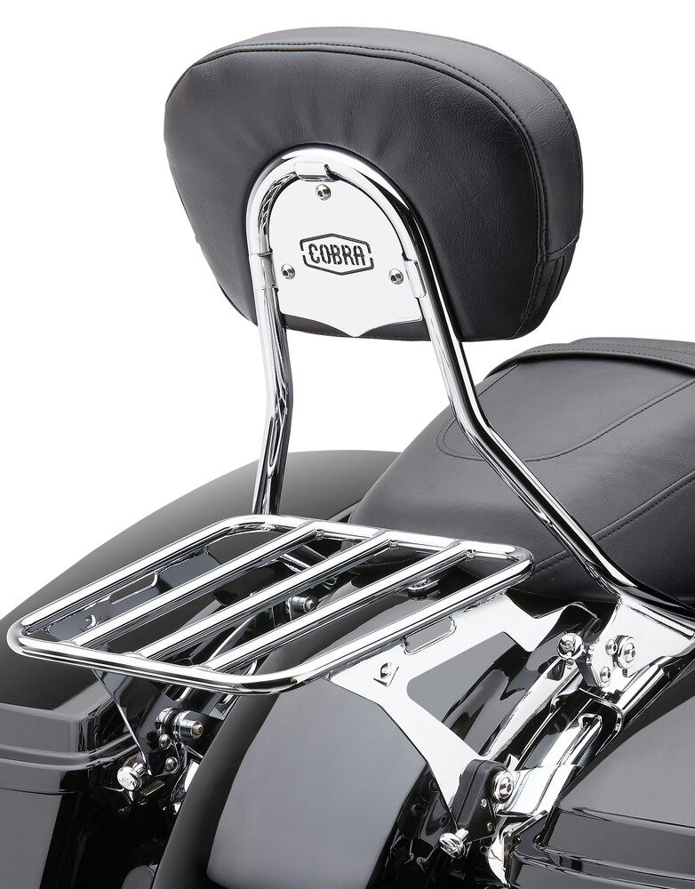 COBRA DETACH BACKREST SHORT CHROME FLH/FLT 97-08