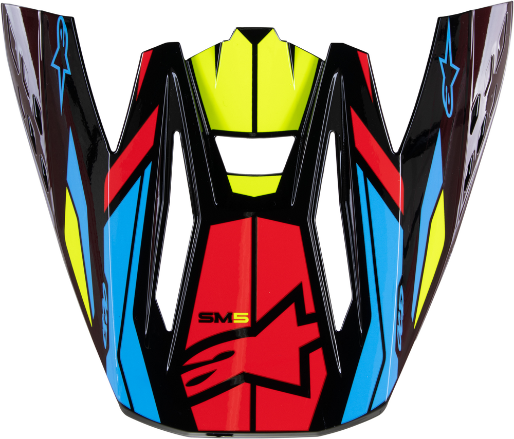 S-M5 VISOR ACTION 2 BLK/YLW FLUO/BRT RD GLOSSY