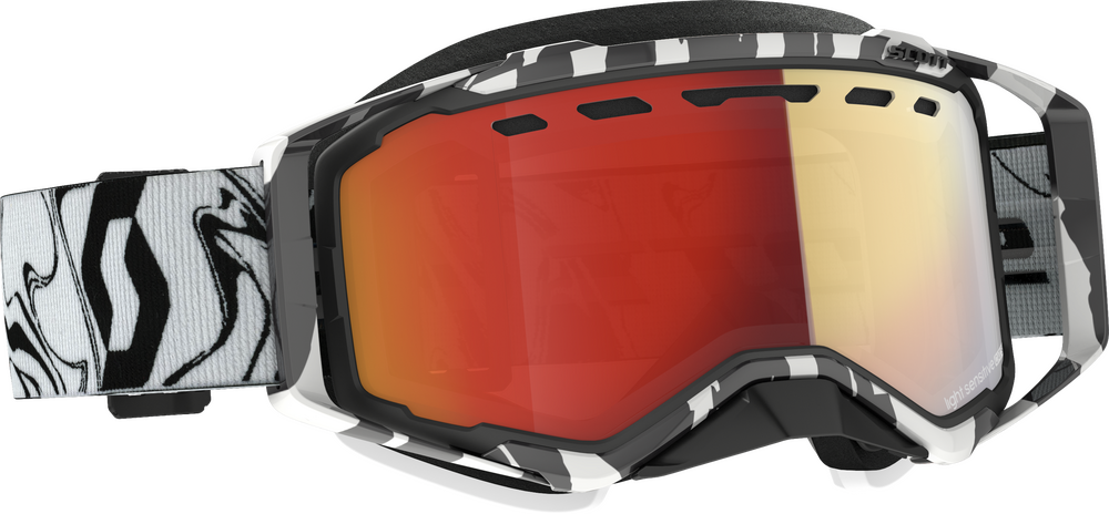 SCOTT PROSPECT GOGGLE SNOW CROSS LS MARBLE BLK/WHT W/LS RED CHROME
