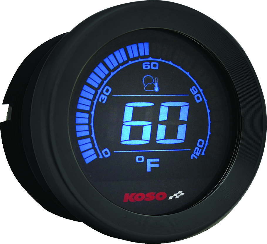 KOSO DIGITAL GAUGE CLUSTER BLACK BEZEL 04-13 FLHT AND FLTR