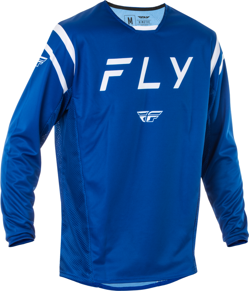 Fly Racing Kinetic Center Jersey — Navy/White