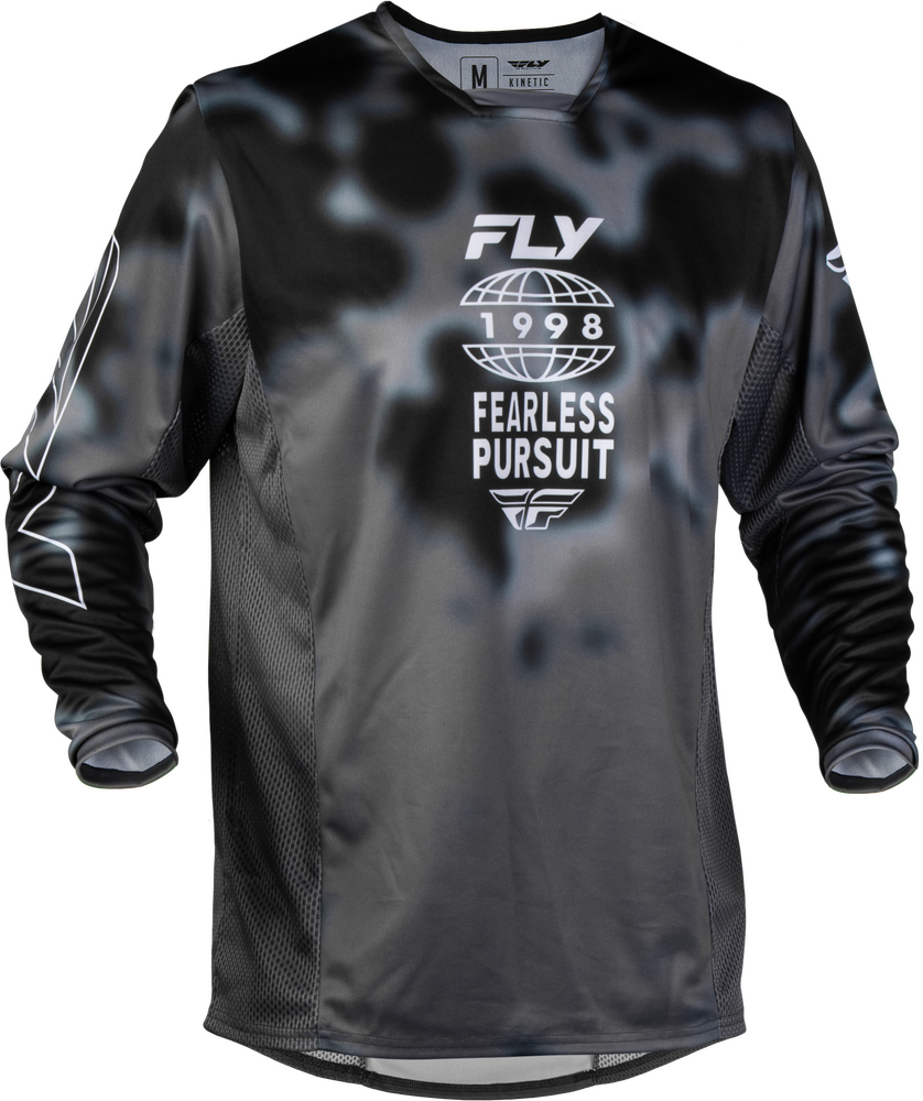 Fly Racing Kinetic Blur Jersey (2027) — Black/Grey