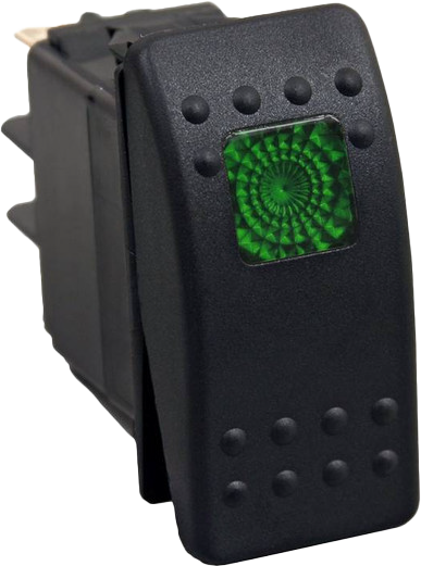 OPEN TRAIL LIGHTED ROCKER SWITCH GREEN