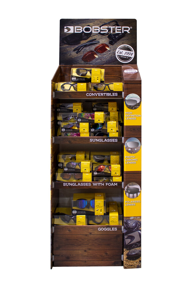 BOBSTER 34PC PRE-PACK DISPLAY 11.25" X 20.25" X 59"