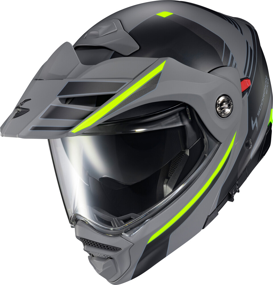 SCORPION EXO EXO-AT960 MODULAR HELMET MONK GREY/HI-VIZ MD