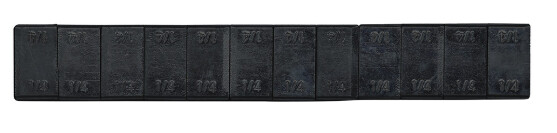 Fire Power Wheel Weights 1/4 OZ Black 12 PCS/48 Strips/Box