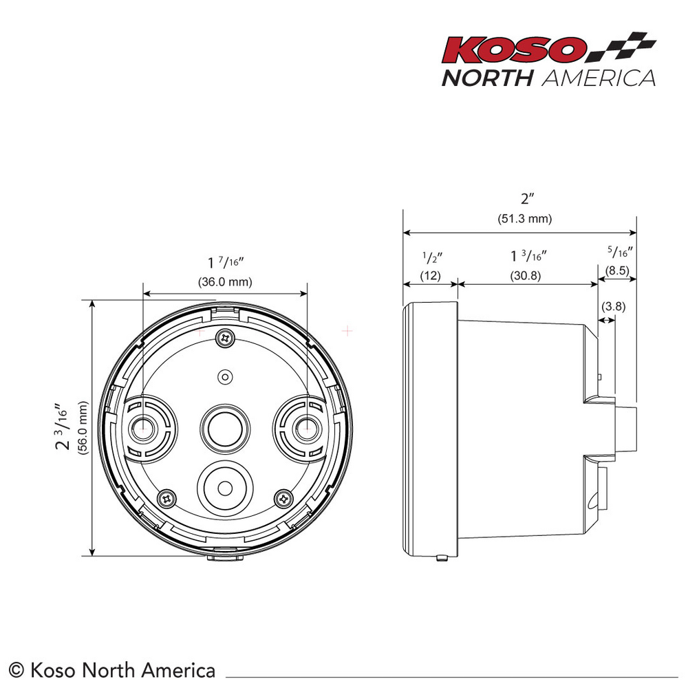 KOSO TNT-05R D48 TACHOMETER