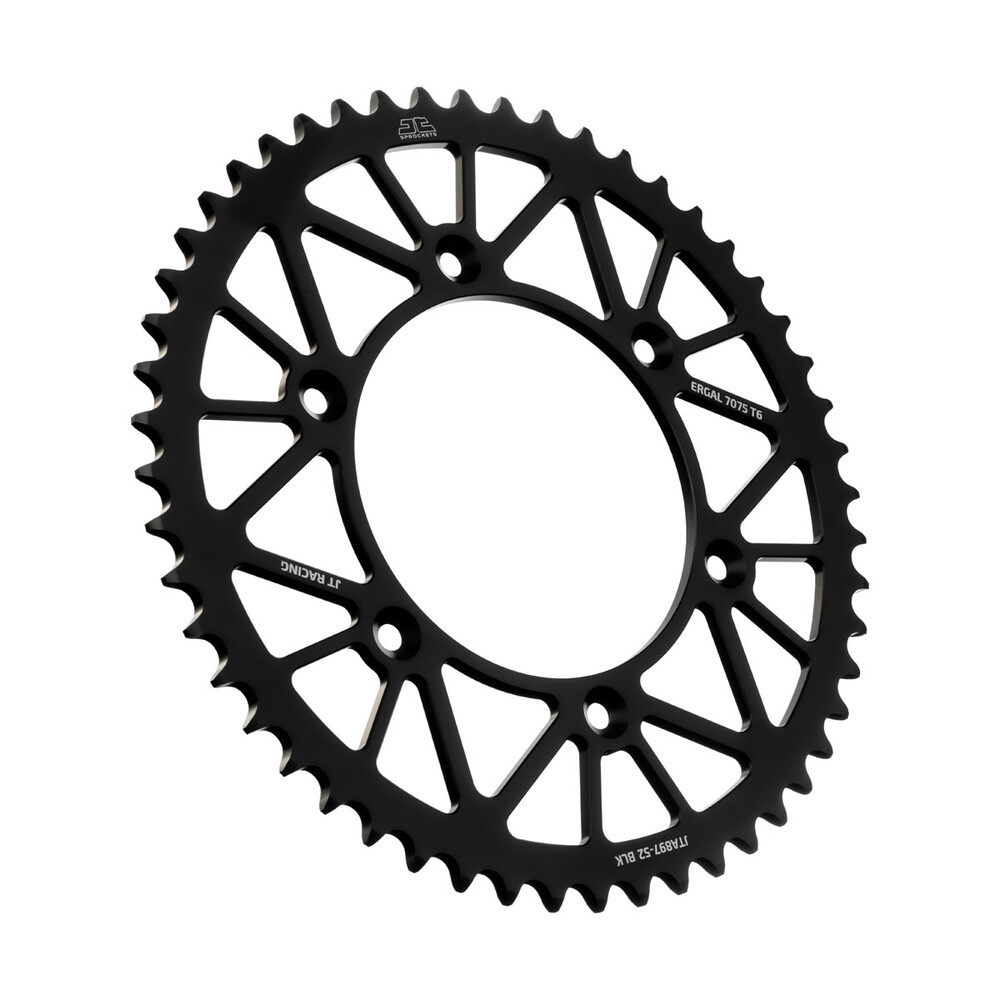 JT REAR RACELITE SPROCKET ALUM 52T-520 BLK HUS/HUSQ/KTM