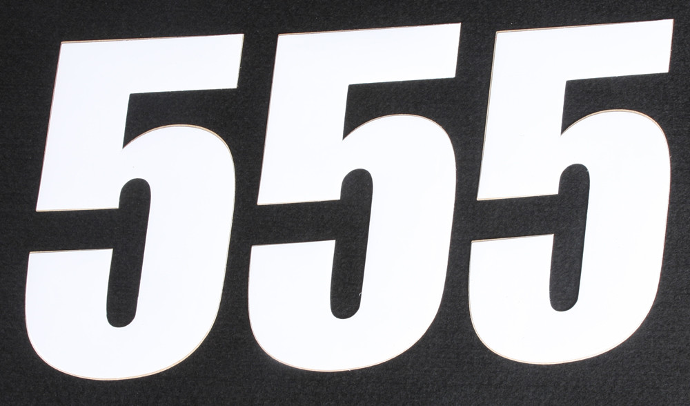 D-COR NUMBER 5 WHITE 6" 3/PK