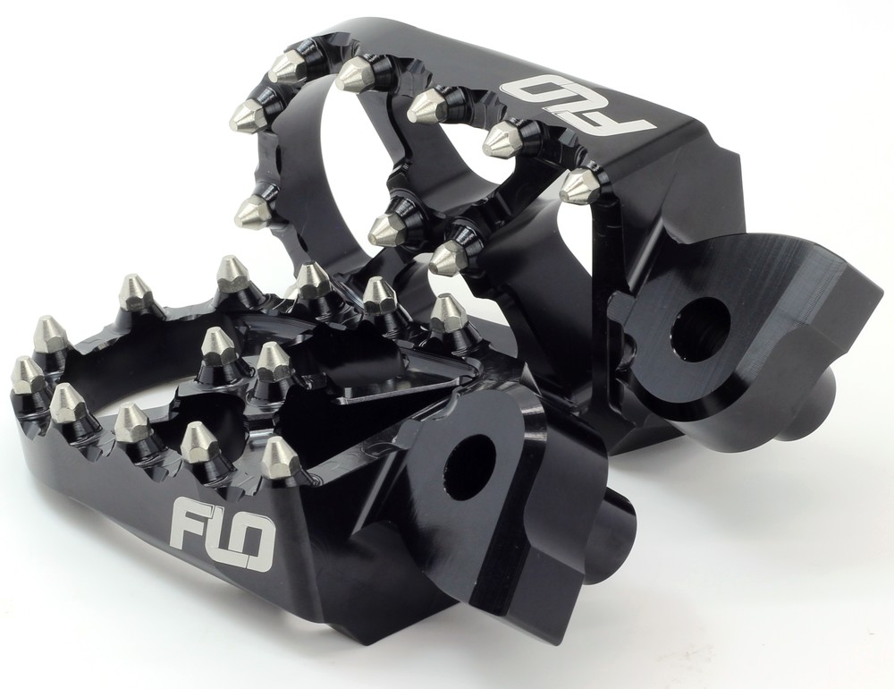 FLO MOTORSPORTS PRO SERIES FOOT PEGS BLACK COBRA