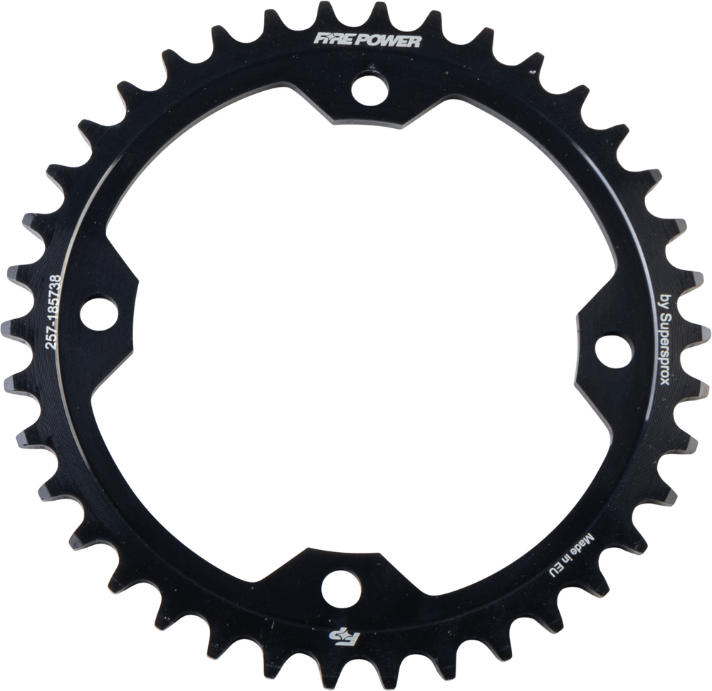 FIRE POWER REAR SPROCKET STEEL 38T BLK