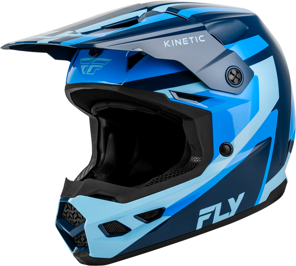 Fly Racing Kinetic Sync Helmets (2027) — Navy/Blue/Light Blue