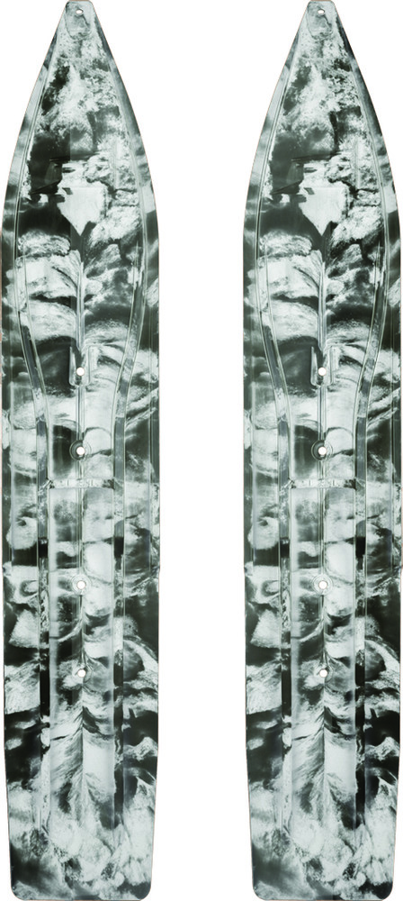 PR/ SLYDOG POWDERHOUND 8X SKI 8" BLK/WHT SWIRL