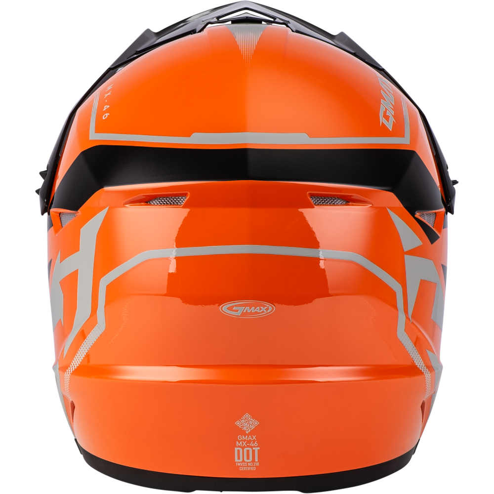 GMAX MX-46 COMPOUND HELMET ORANGE/BLACK/GREY XL