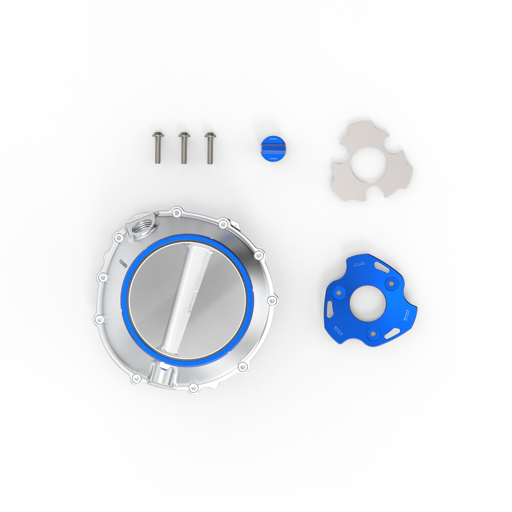 RIZOMA CLUTCH COVER SILVER/BLUE BMW