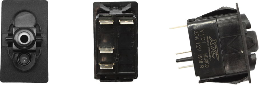 XTC Power Products SPST Momentary Carling Rocker Switch with Blue LED