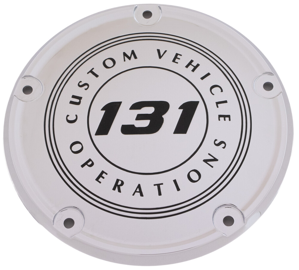 CUSTOM ENGRAVING 6 M8 SOFTAIL DERBY COVER 131 CVO CHROME
