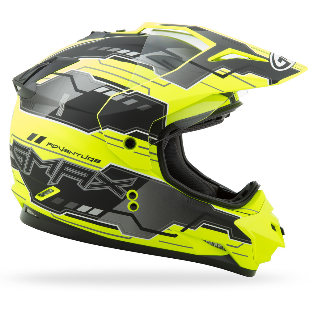 GMAX GM11 EXPEDITION HELMET FLAT HI-VIS YELLOW/BLACK XS G5112683 TC-24 GMAX GM11 EXPEDITION HELMET FLAT HI-VIS YELLOW/BLACK XS G5112683 TC-24