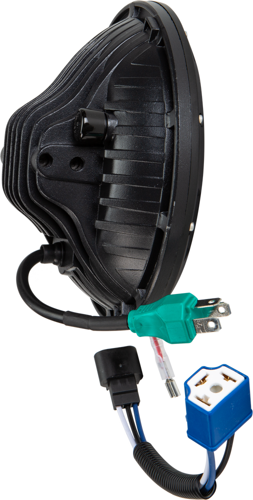 HARDDRIVE LED HEADLIGHT 7" 90W BLACK 3500/2400 LUMENS