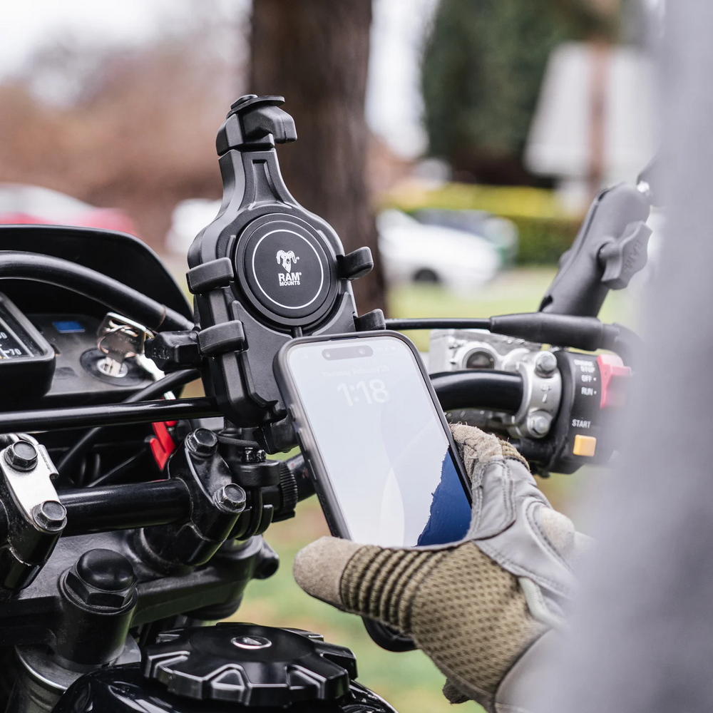 RAM QUICK-GRIP PRO HANDLEBAR PHONE MOUNT SHORT