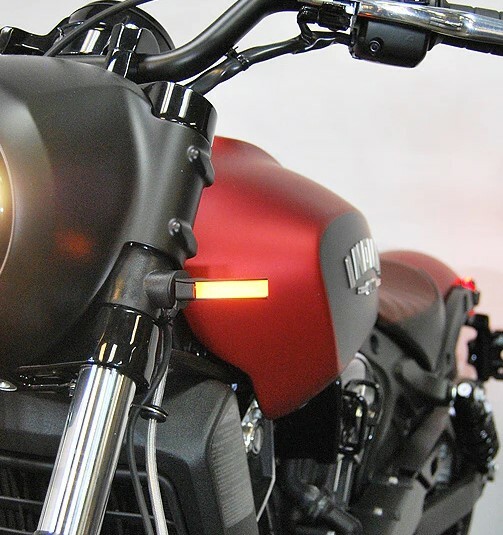 New Rage Cycles LED Front Turn Signals Indian Scout Bobber / Sixty / Twenty 2018-2025