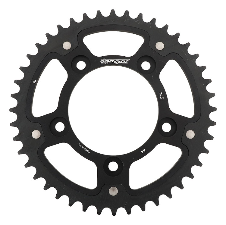 SUPERSPROX REAR STEALTH SPROCKET ALU/STL 44T-520 BLK DUC