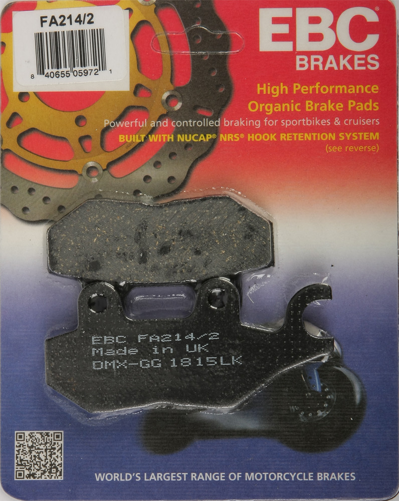 EBC FA214/2 Organic Rear Brake Pads