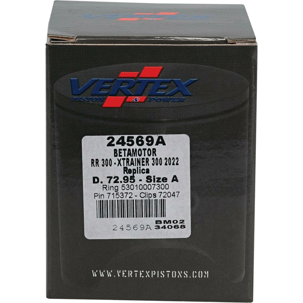 VERTEX PISTON KIT CAST 72.95/STD BETA