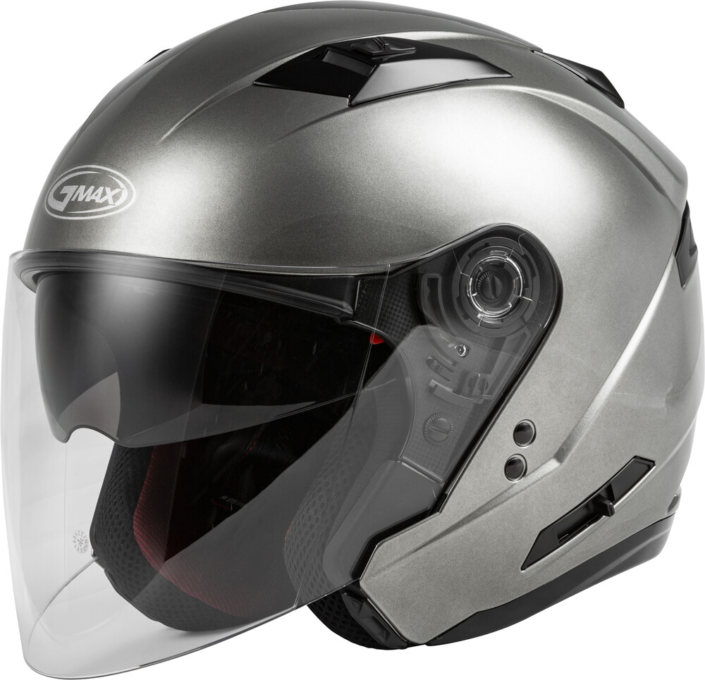 Gmax OF-77 Helmet w/Quick Release Buckle — Titanium