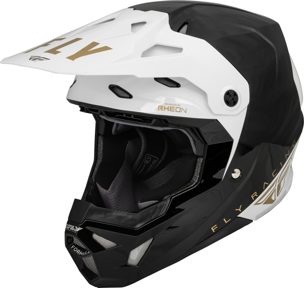 FORMULA CP SLANT HELMET BLACK/WHITE/GOLD SM