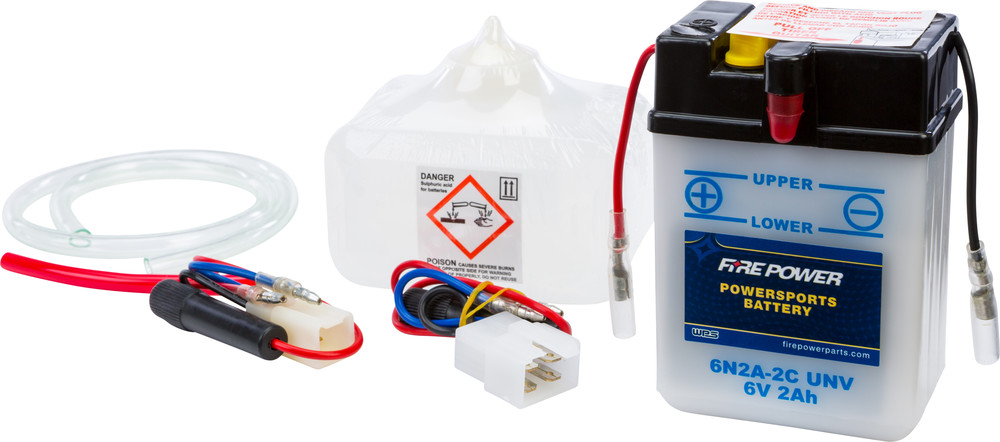 FIRE POWER BATTERY W/ACID 6N2A-2C UNV 6V