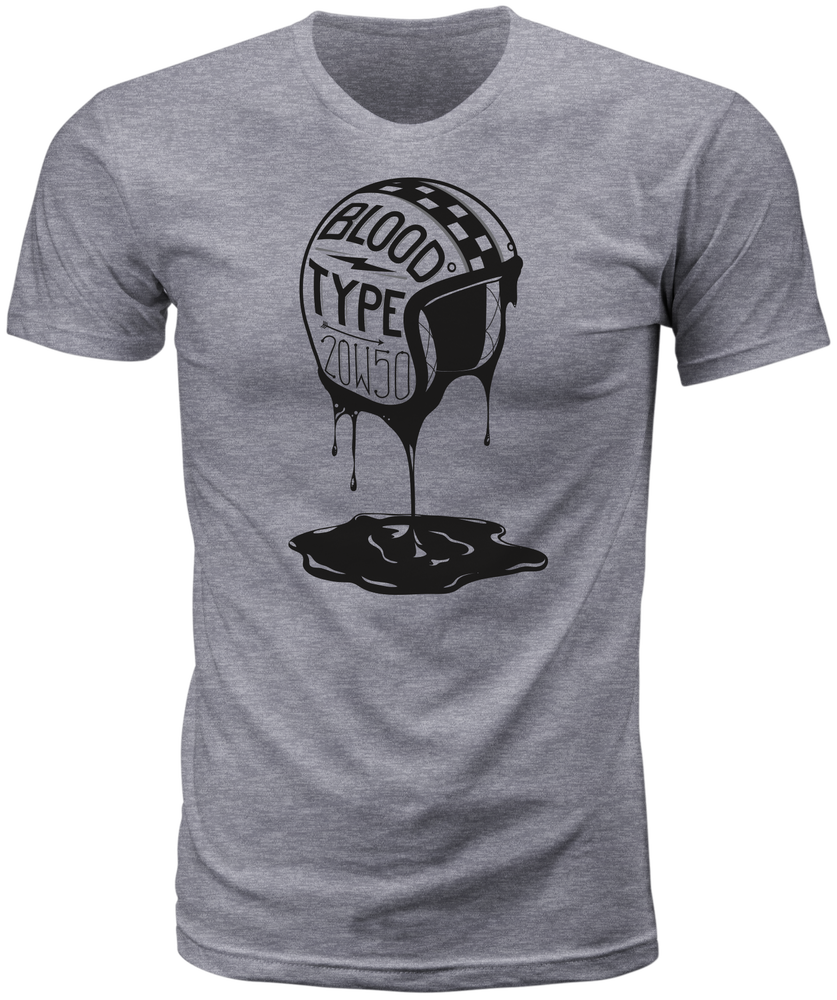 BLOOD TYPE TEE HEATHER 2X