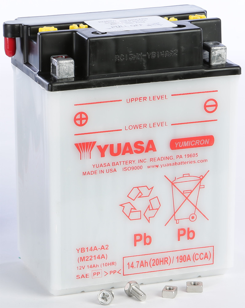 YUASA BATTERY YB14A-A2 CONVENTIONAL