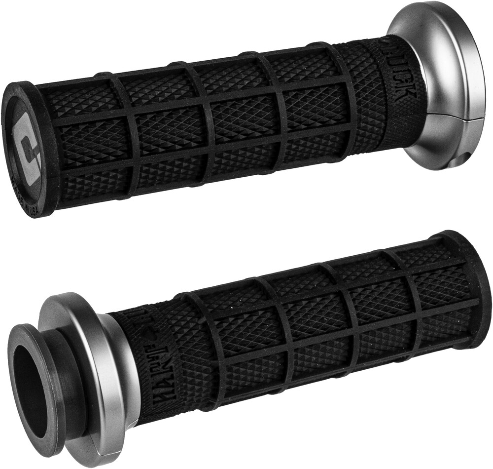 ODI LOCK-ON HART-LUCK FULL-WAFFLE BLACK/GRAPHITE INDIAN TOURING