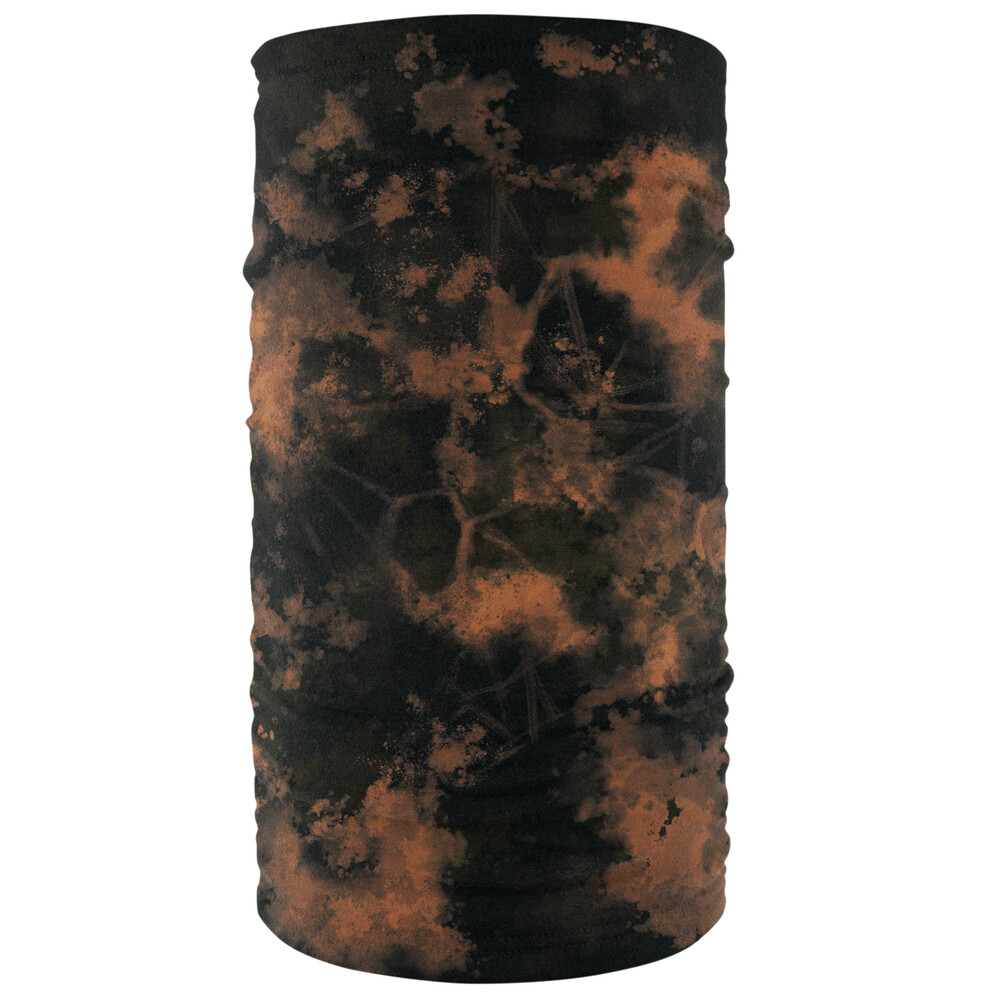 Zan Fleece Lined Motley Tube — Black/Brown Tie-Die