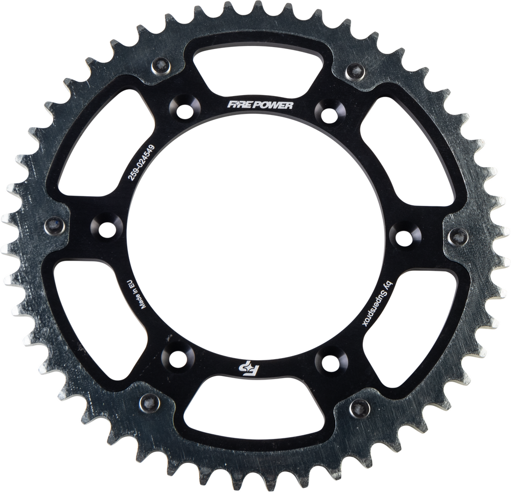 FIRE POWER REAR SPROCKET HYBRID 49T BLK/SIL