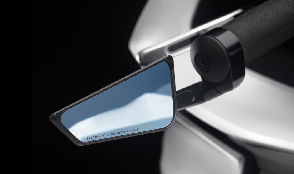 RIZOMA CUT EDGE BAR END MIRROR UNIVERSAL LEFT BLACK EA