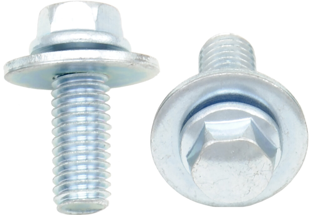 Bolt 8mm Hex Head Flange Bolt 6x1.0x16mm W/16mm Washer 10/Pk