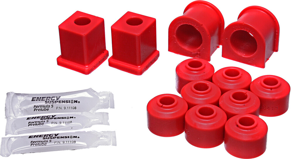 ENERGY SUSP. SWAY BAR BUSH KIT FRONT/REAR RED POL