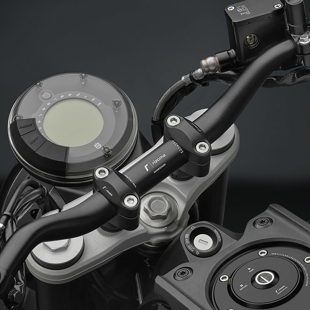 Rizoma Handlebar Tapered Black Dia 22-29mm/H 55mm/W 740mm