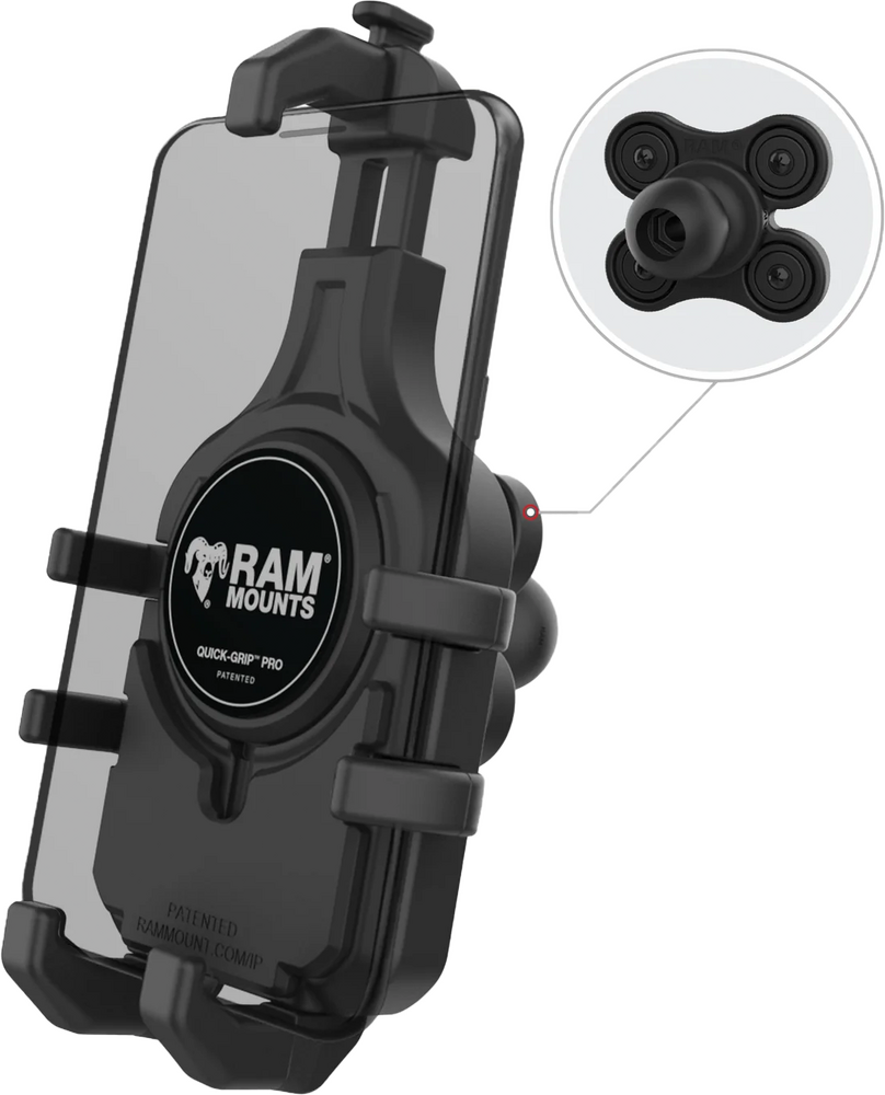 QUICK-GRIP PRO PHONE HOLDER W/VIBE SAFE BALL