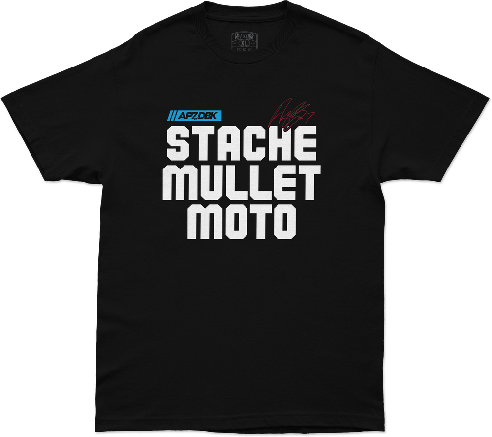 Dbk Stache Mullet Moto Tee — Black