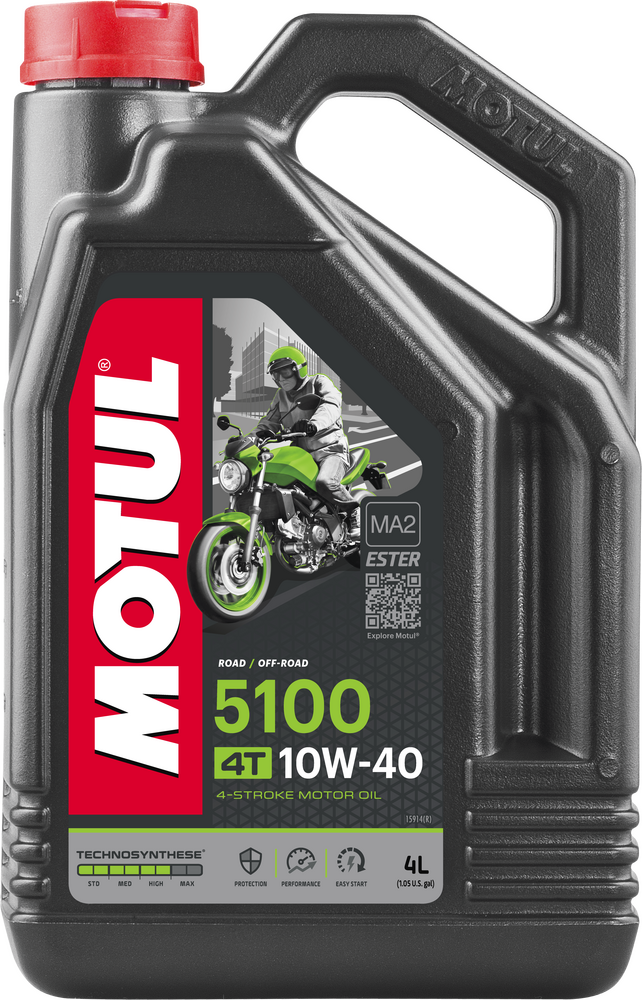 MOTUL 5100 ESTER/SYNTHETIC ENGINE OIL 10W40 4 LT