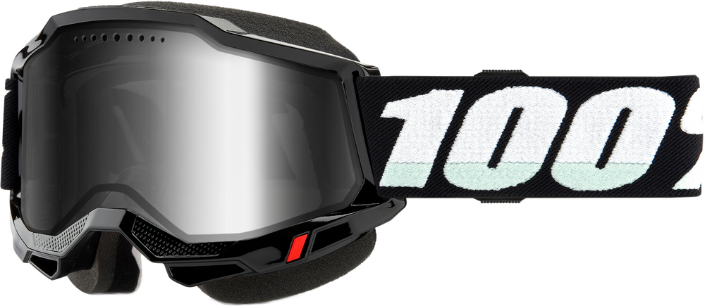 ACCURI 2 SNOWMOBILE GOGGLE BLACK W/ SILVER MIRROR LENS