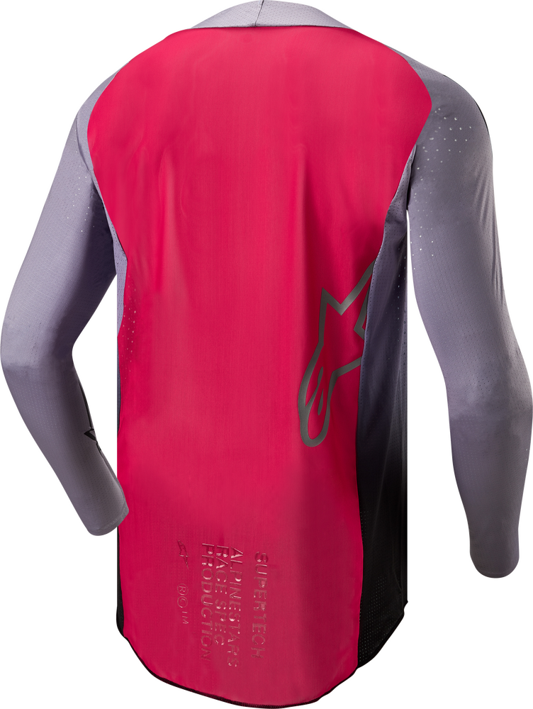 Alpinestars Supertech Dade Jersey - Iron/Red Berry Motocross MX Shirt