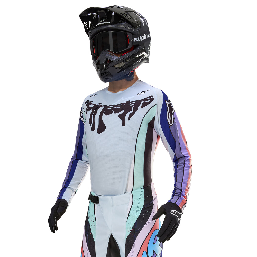 ALPINESTARS TECHSTAR LE IMPERIAL JERSEY DOUBLE PURPLE/BLUE/BLACK MD
