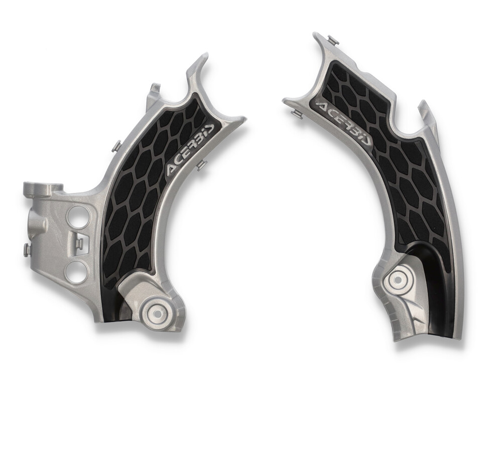 ACERBIS X-GRIP FRAME GUARDS HON SILVER/BLACK