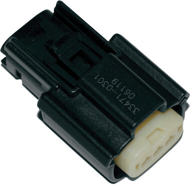 NAMZ CUSTOM CYCLE MOLEX 3-PIN FEMALE CONNECTOR HD72512-07BK FL MODELS 07-UP