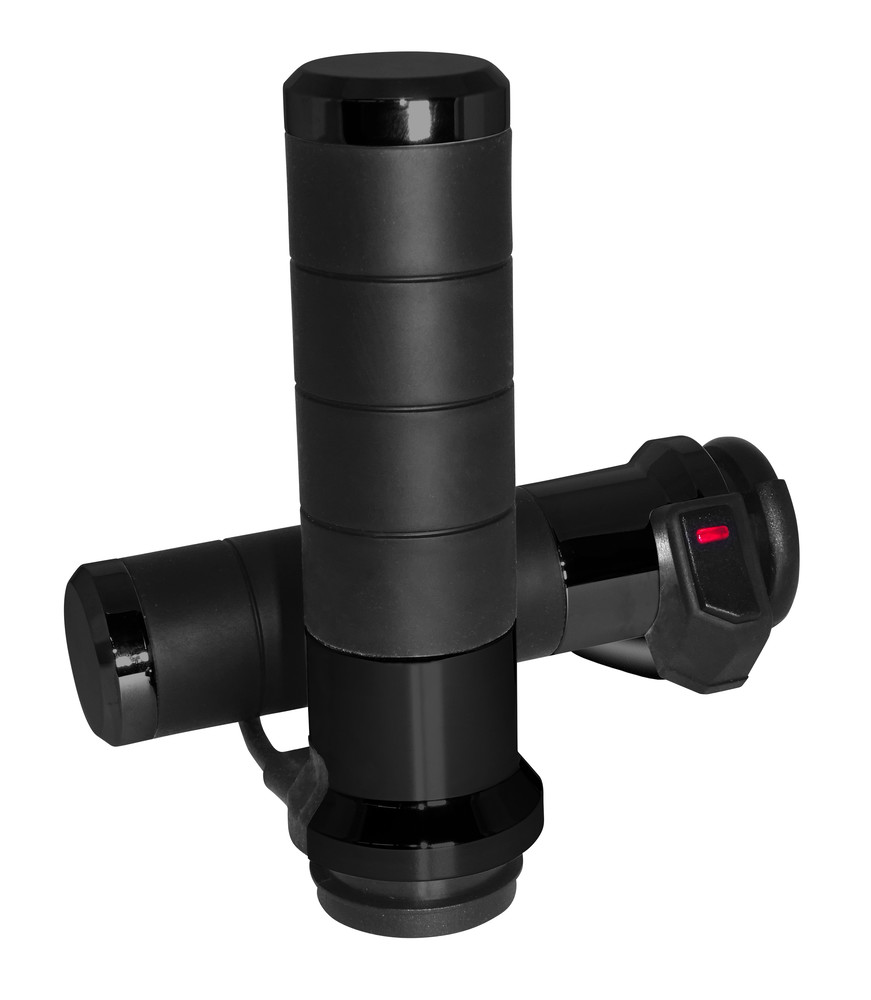 KOSO TITAN-X HEATED GRIPS BLACK CABLE THROTTLE